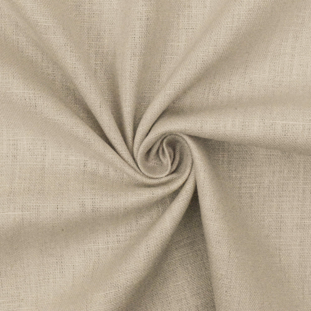 Slightly Beige Solid Cross-Hatch Linen Home Decorating Woven Fabric