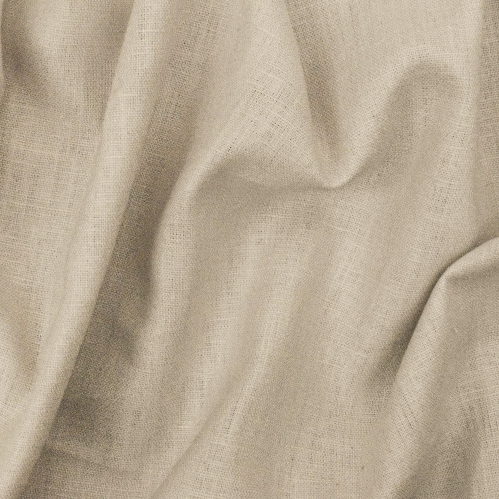 Slightly Beige Solid Cross-Hatch Linen Home Decorating Woven Fabric - Image 2