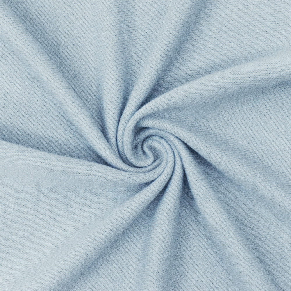 Soft Cloud Blue Solid Stretch French Terry Knit Fabric - Image 2