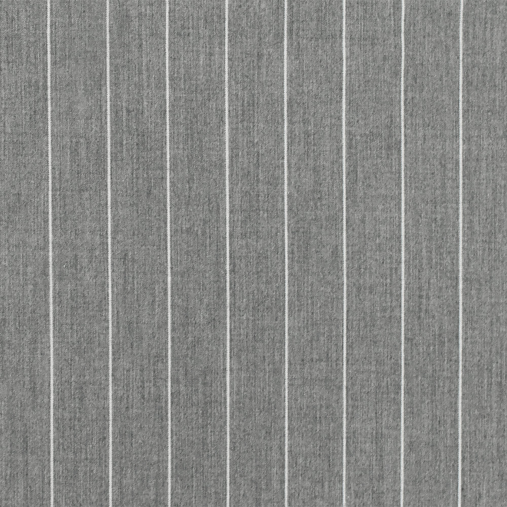 Stone Gray-White Stripe Stretch Twill Woven Fabric