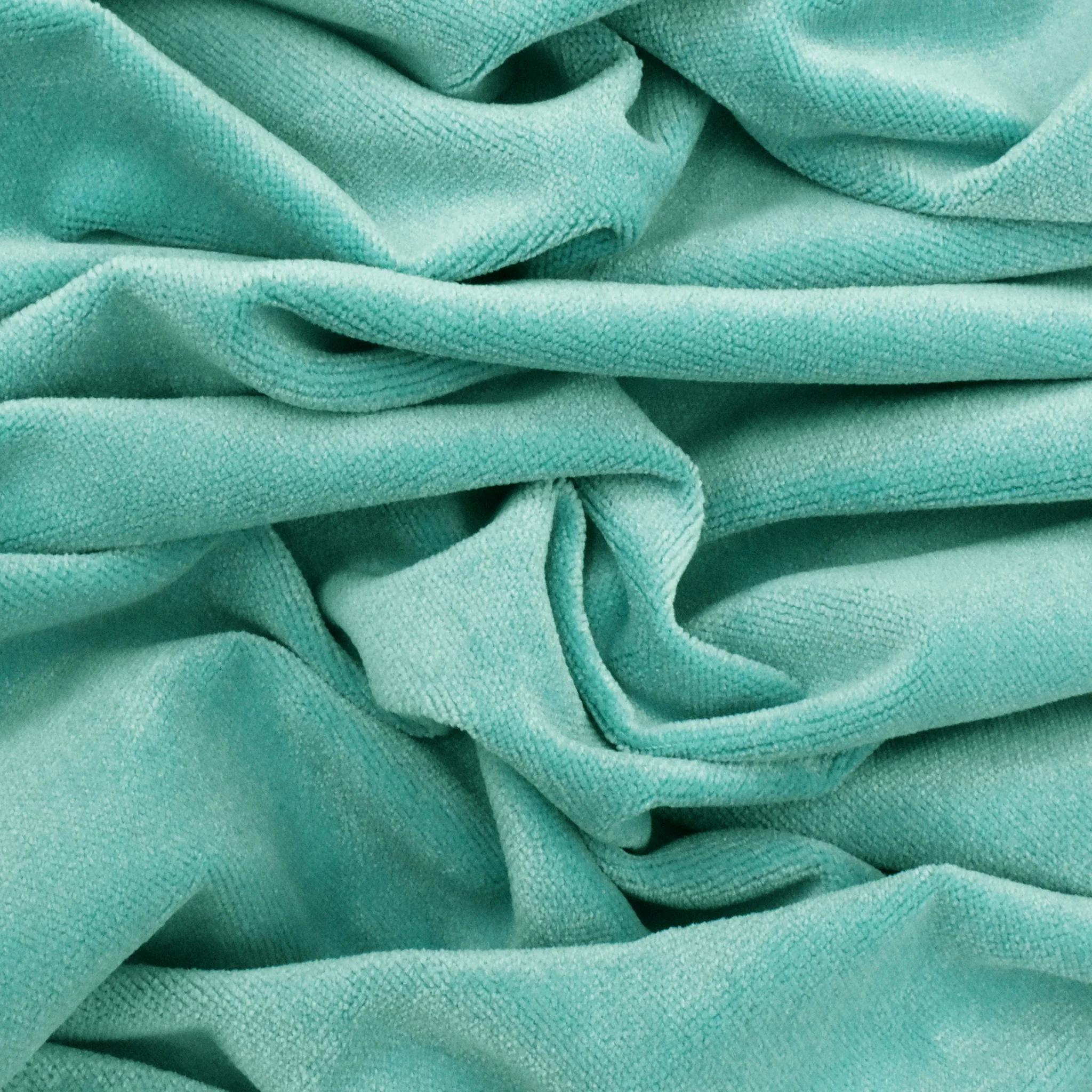 Summer Turquoise Low Pile Velvet Woven Home Decorating Fabric - Image 2