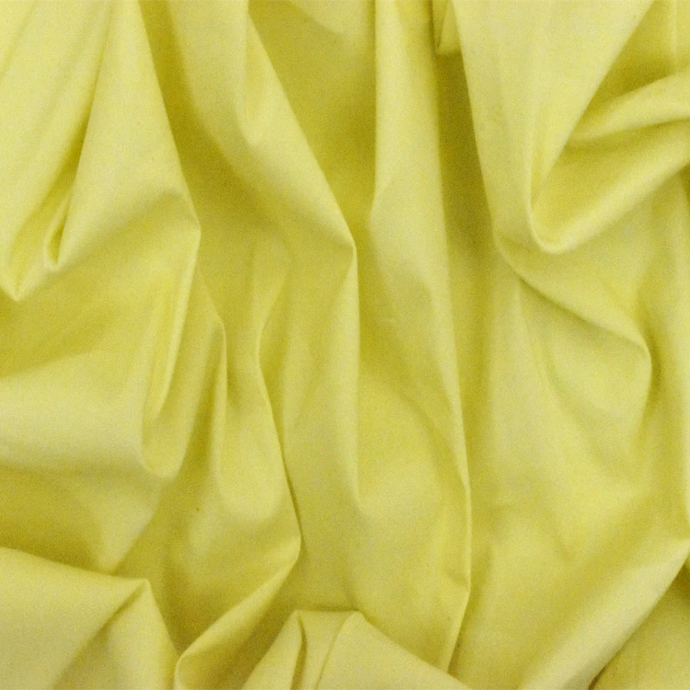 Summery Yellow Stretch Cotton Blend Broadcloth Fabric - Image 2