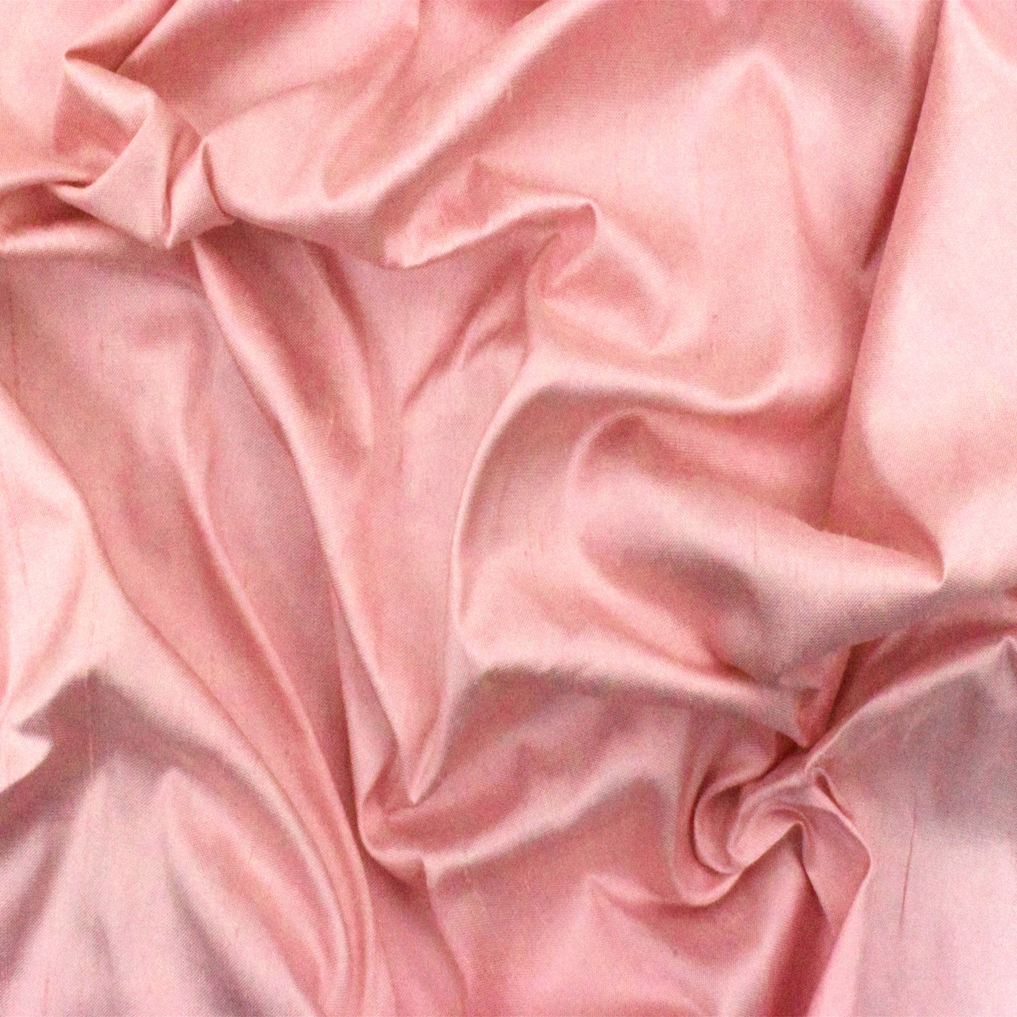 Sunrise Pink Solid Silk Dupioni Shantung Woven Fabric - Image 2