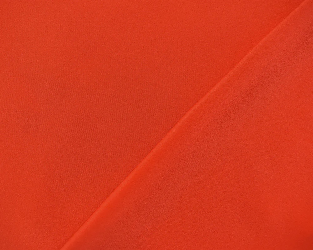 Sunset Orange Silk Famous Designer Crepe De Chine Woven Fabric - Image 2