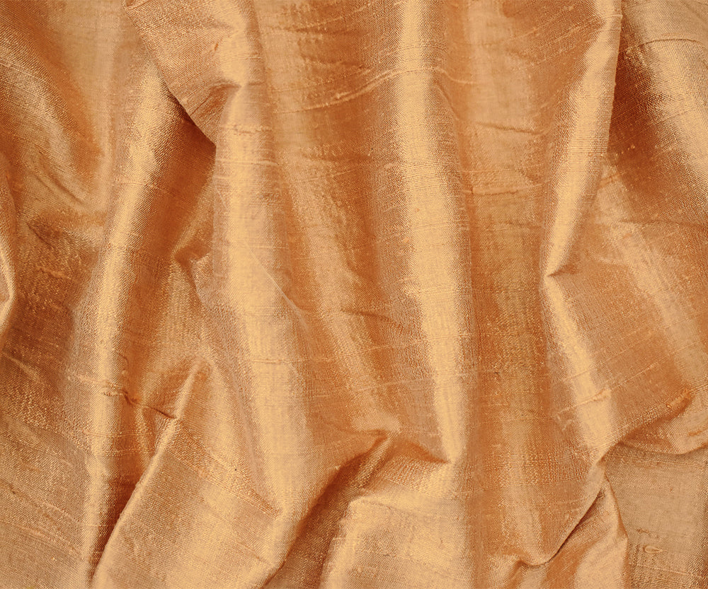Tan Beige-Silver Gray Silk Iridescent Dupioni Woven Fabric - Image 2