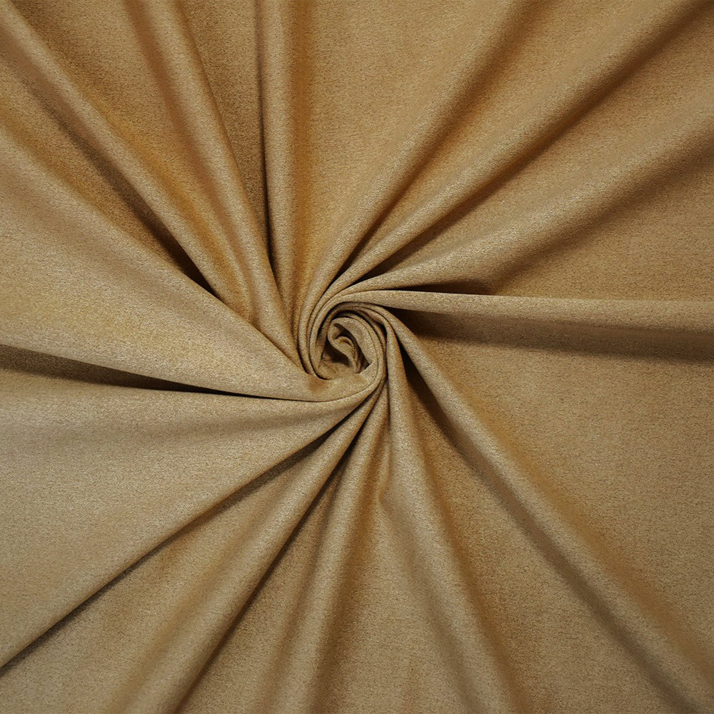 Tan Beige Stretch Spandex Solid Microsuede Knit Fabric