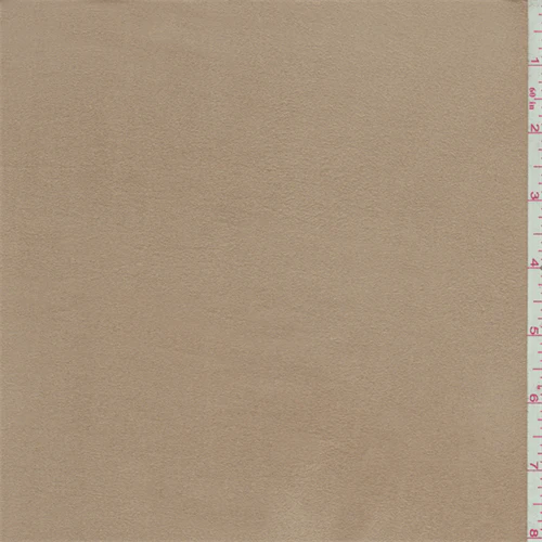Tan Microsuede Knit Fabric
