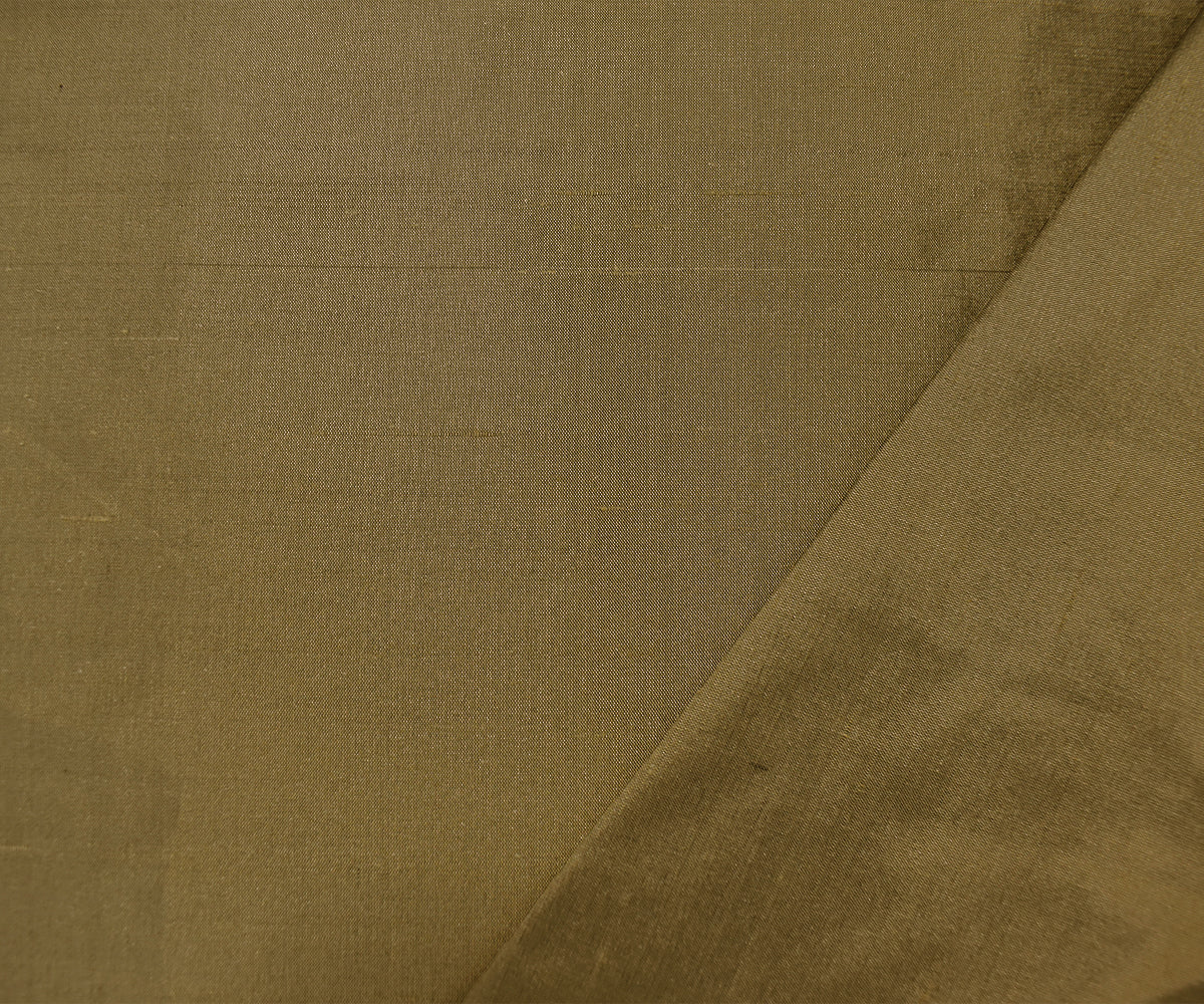 Taupe Brown-Black Beige Silk Iridescent Dupioni Woven Fabric - Image 2