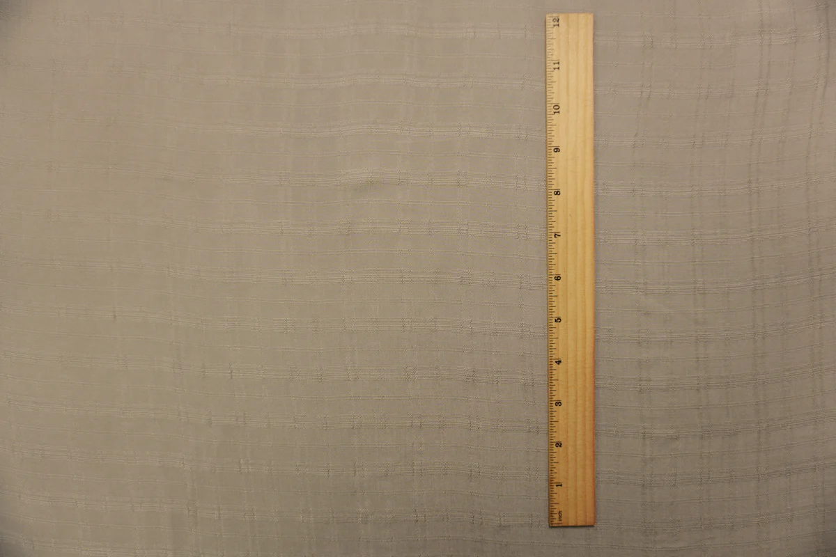 Taupe Brown Rayon Plaid-Check Challis Woven Fabric - Image 5
