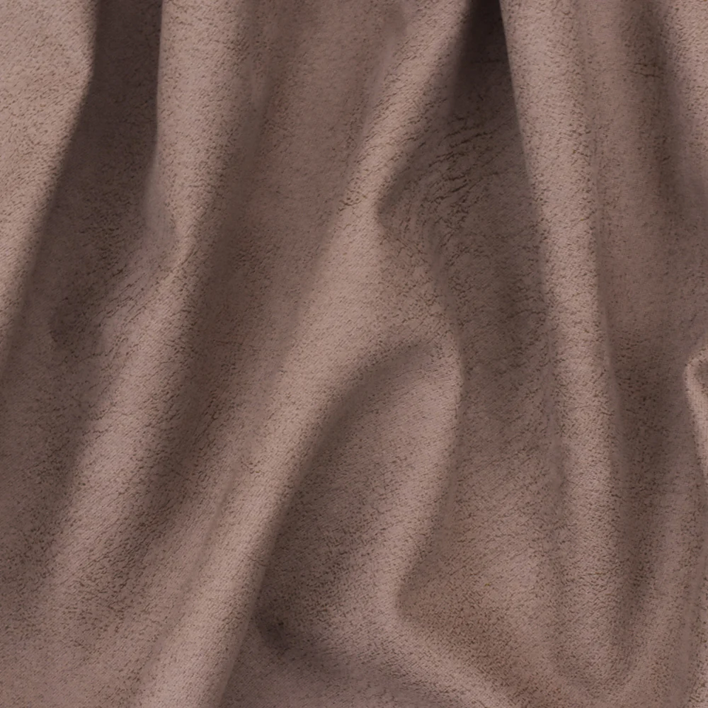 Taupe Pink Texture Poly Faux Suede Woven Home Decorating Fabric - Image 2