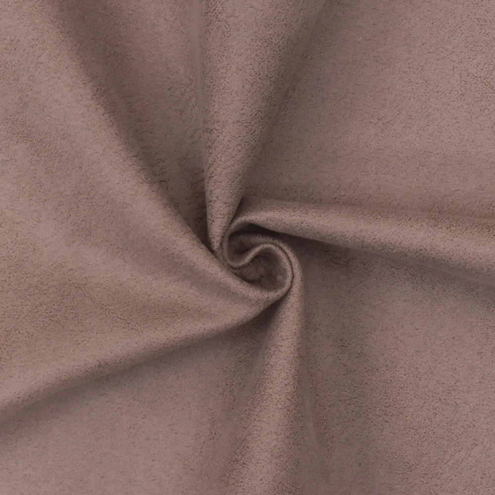 Taupe Pink Texture Poly Faux Suede Woven Home Decorating Fabric - Image 3