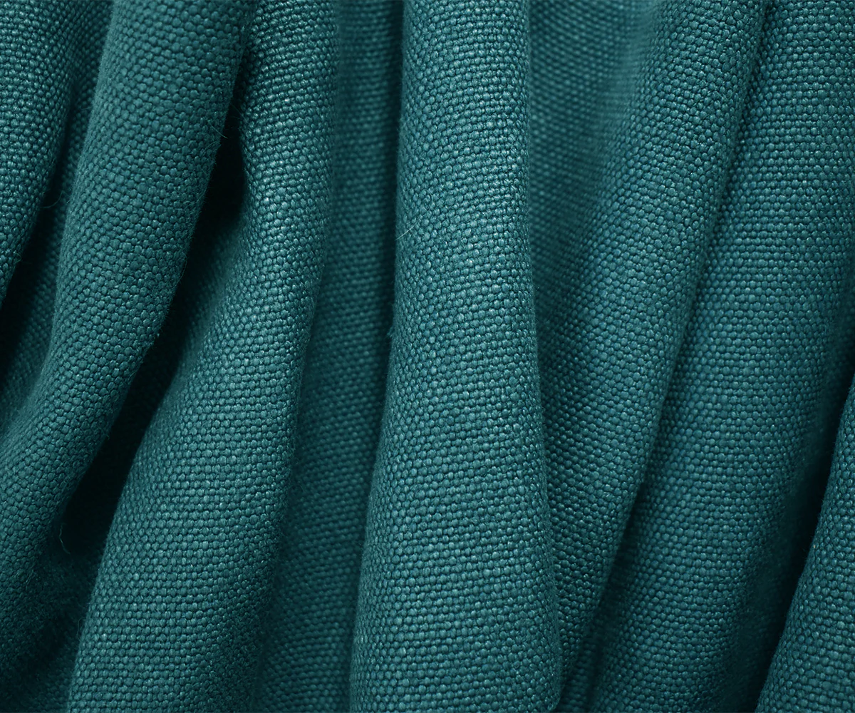Teal Moygashel Washed Irish Linen Solid Woven Home Decorating Fabric - Image 3