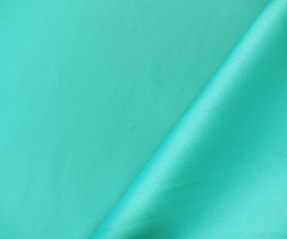 Teal Poly Stretch Spandex Lamour Solid Satin Woven Fabric - Image 2