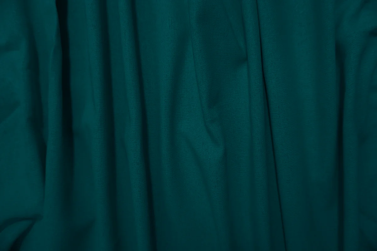 Teal Washed Rayon Linen Solid Reorderable Woven Fabric - Image 3