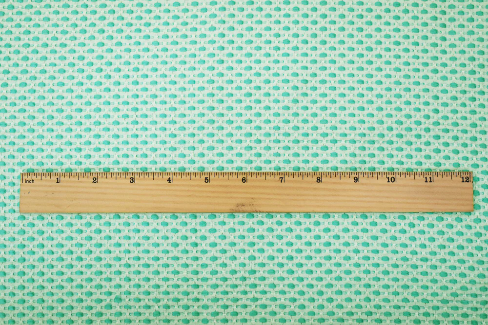 Teal-White Poly-Lycra Texture Dobby Jacquard Woven Fabric - Image 4