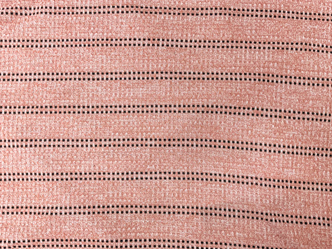 Teracotta Orange Poly Rayon Stretch Stripe Waffle Knit Fabric - Image 2