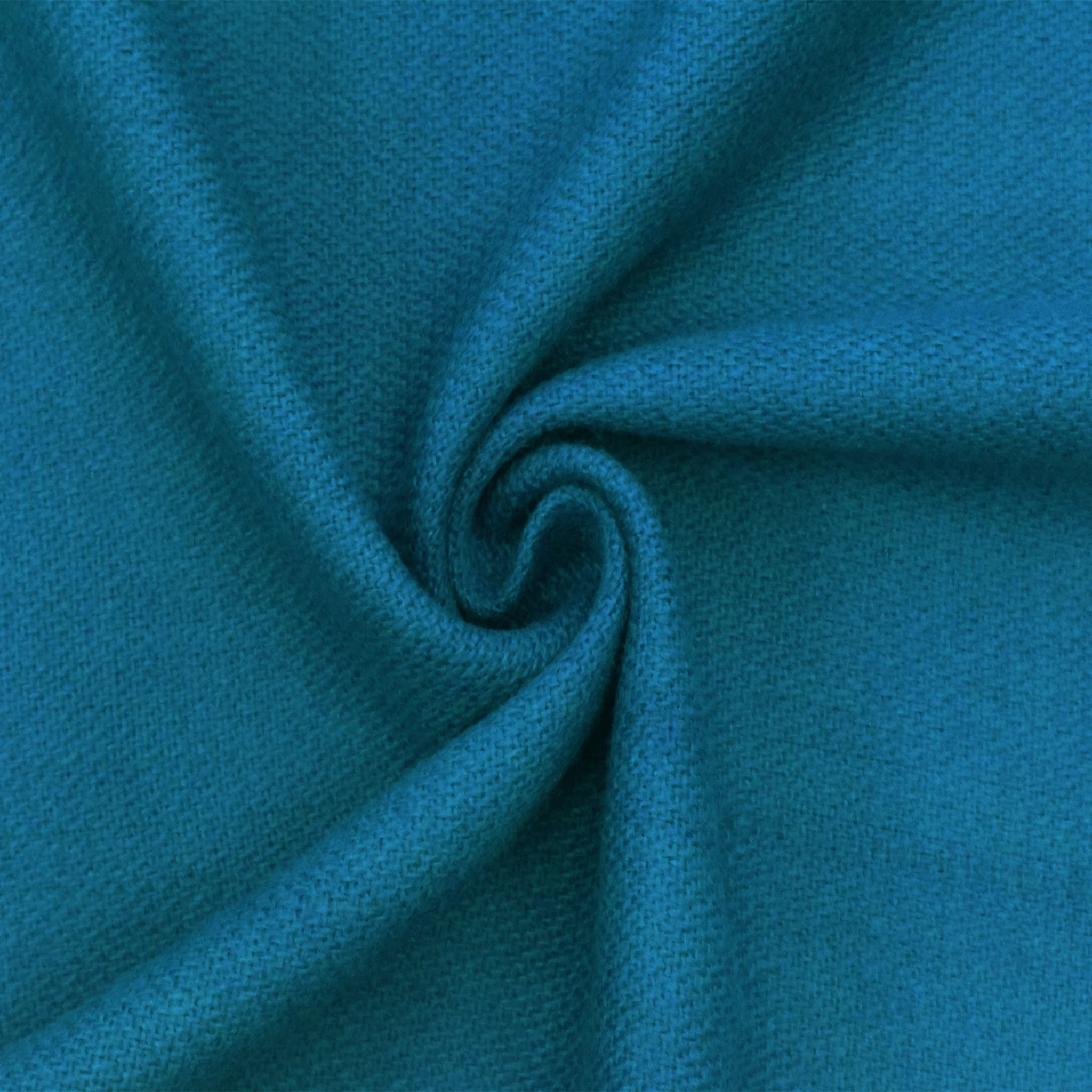 Turquoise-Deep Ocean Blue Brushed Dyed Watercolor Jacketing Fabric