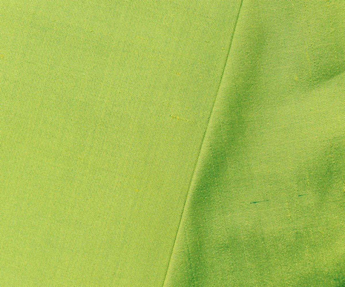 Turquoise-Lime Iridescent Silk Dupioni Woven Fabric - Image 2