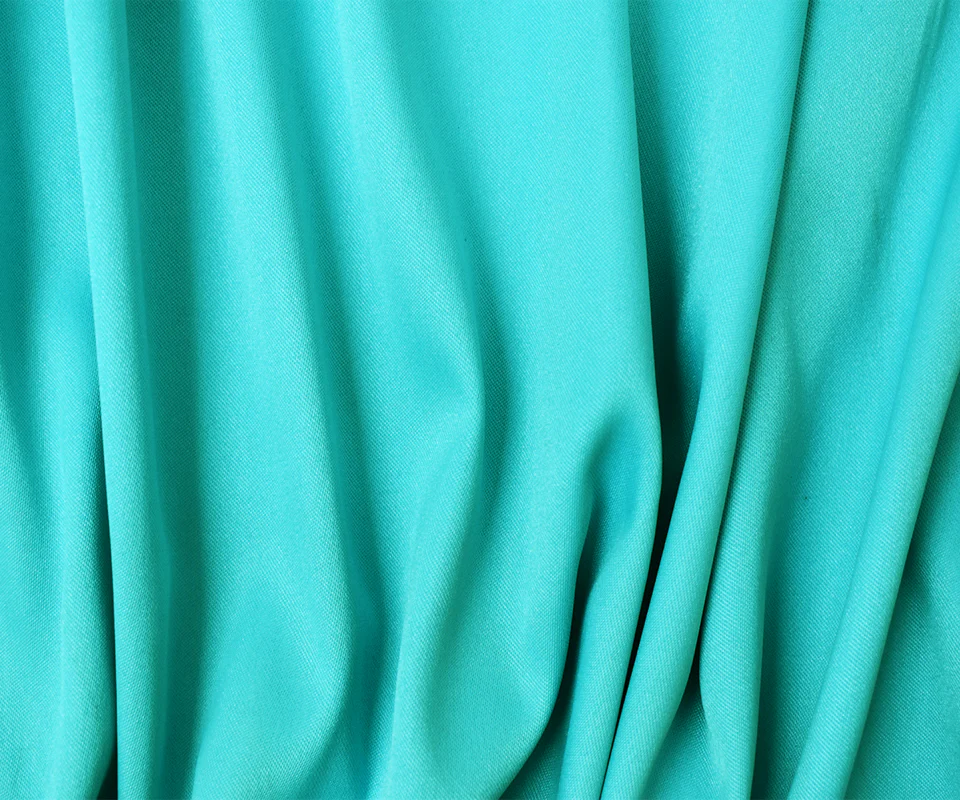 Turquoise Poly Spandex Stretch Solid Stretch Lamour Woven Fabric - Image 3