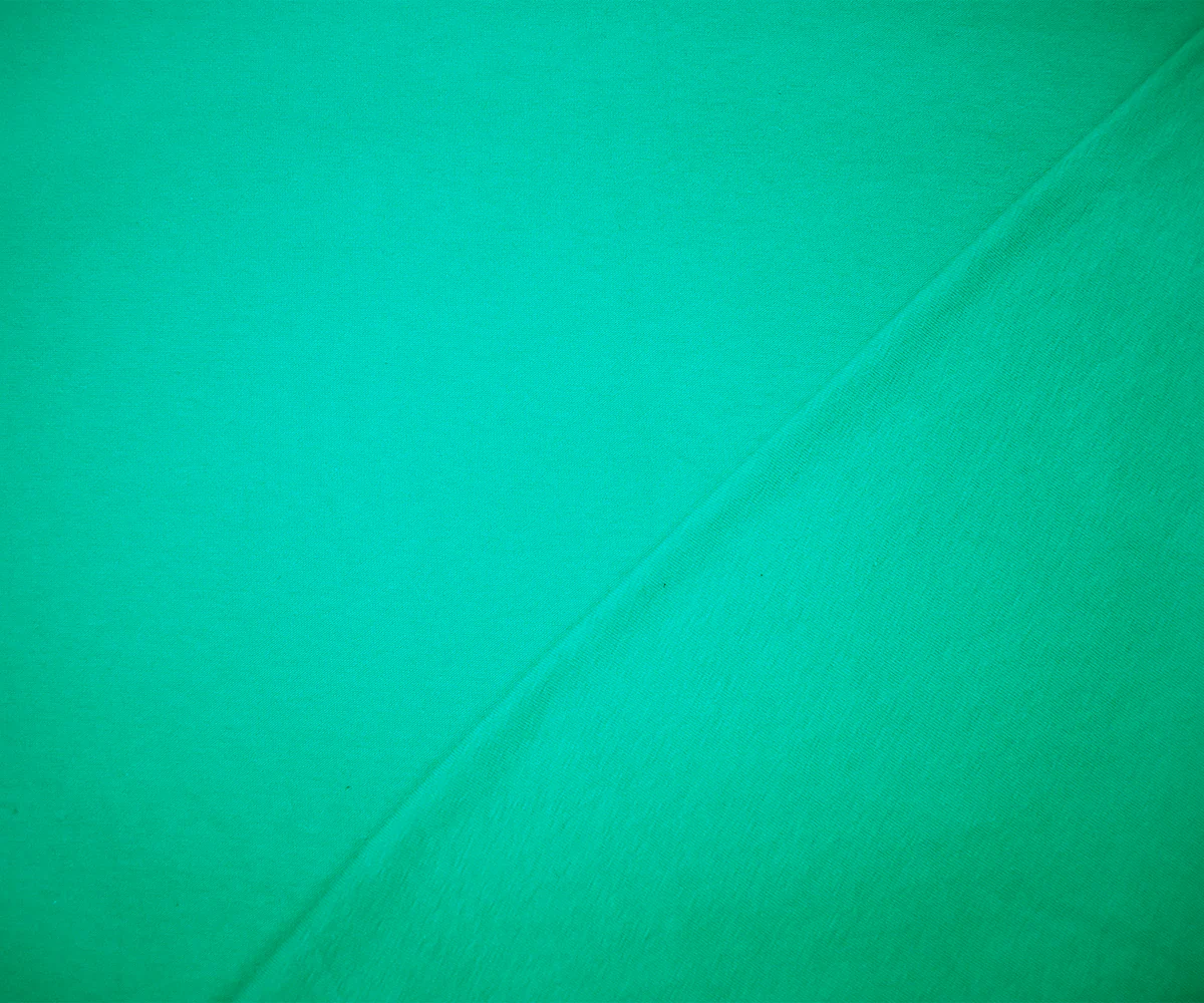 Turquoise Solid Organic Cotton Stretch Spandex Jersey Knit Fabric