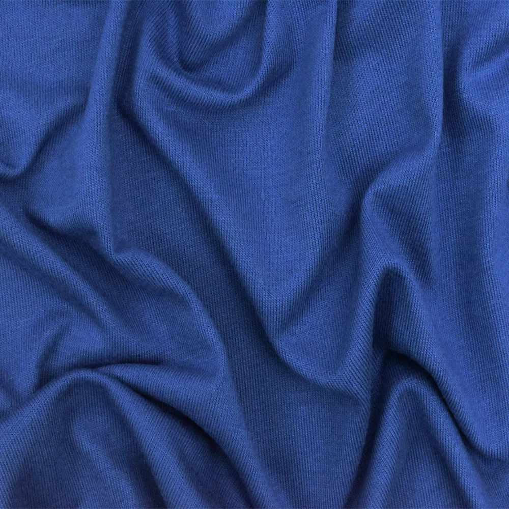 Ultramarine Blue Solid Stretch Rayon Jersey Knit Fabric - Image 2