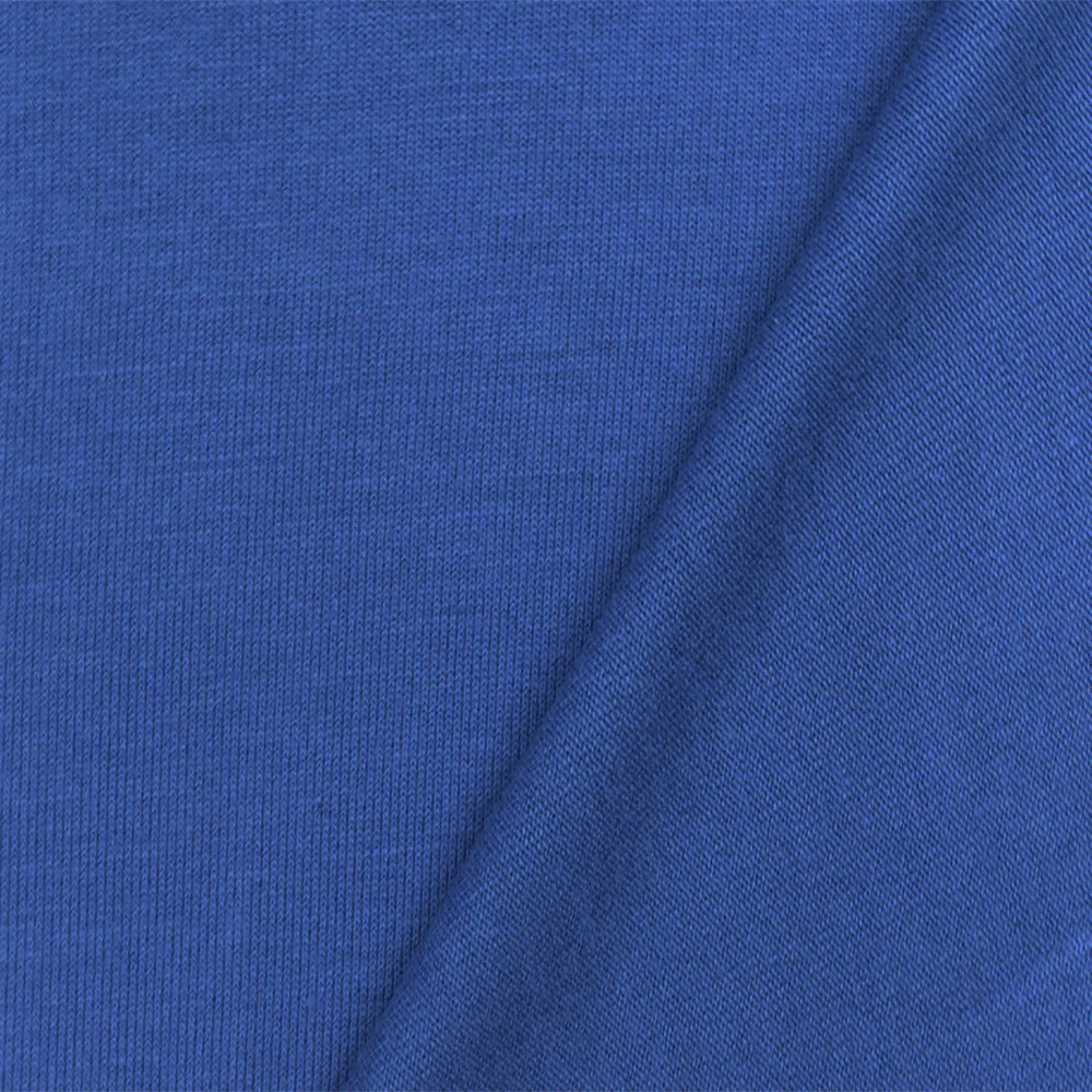 Ultramarine Blue Solid Stretch Rayon Jersey Knit Fabric - Image 3