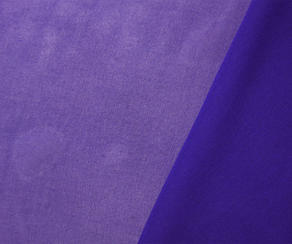 Ultraviolet Blue Silk Solid Chiffon Woven Fabric - Image 2