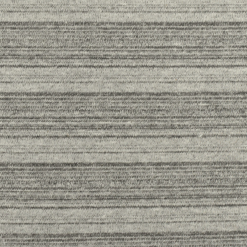 Vintage White-Gray Texture Stripe Stretch Jersey Knit Fabric