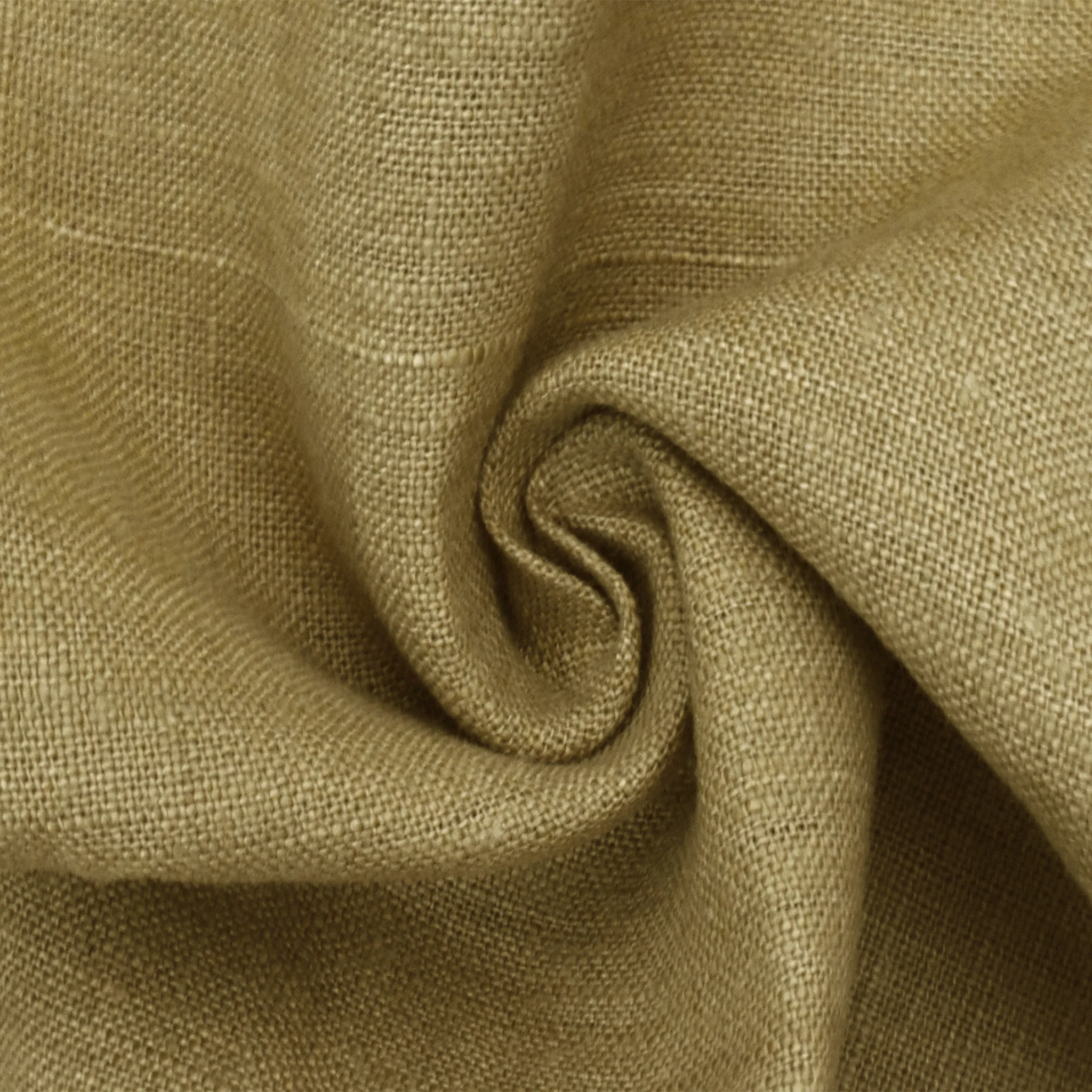 Wheat Field Beige Linen Slubbed Solid Woven Decorating Fabric