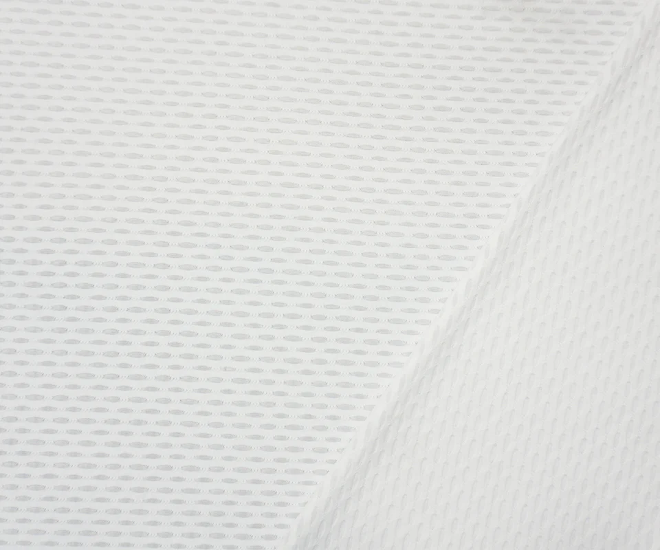 White Famous Maker Nylon Spandex 3D Mesh Knit Yoga Fabric - Image 2