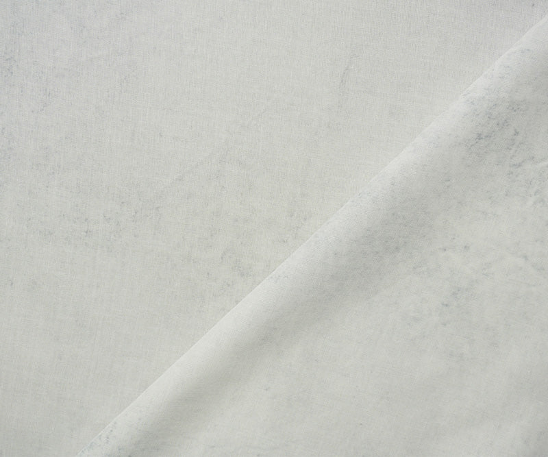 White-Gray Rayon Abstract Print Cross-Hatch Challis Woven Fabric - Image 2