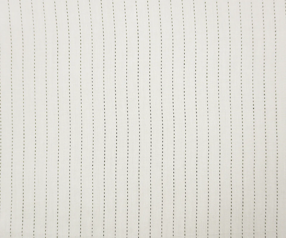 White-Navy Famous Maker Rayon-Cotton Stripe Voile Woven Fabric - Image 4