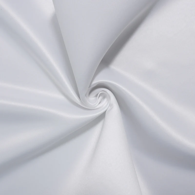 White Poly Heavy Satin Woven Fabric