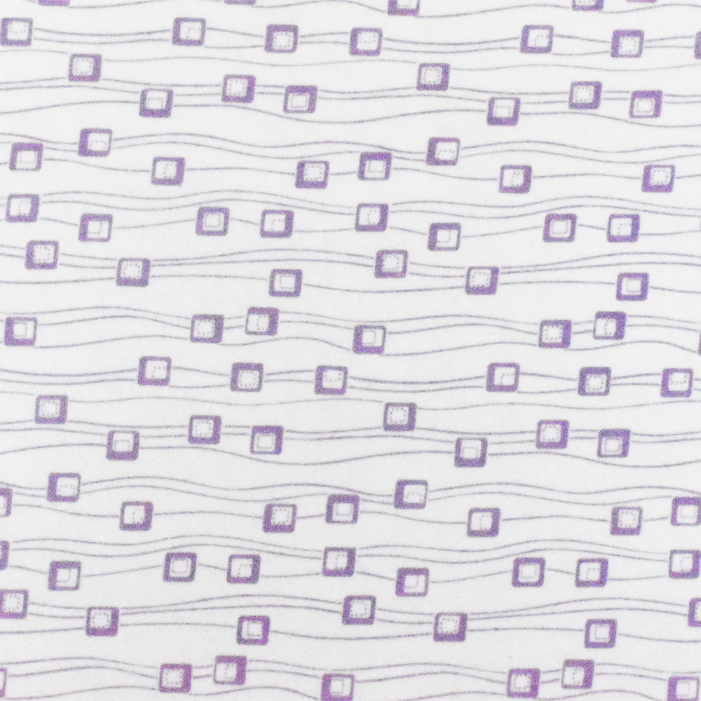 White-Purple Abstract Printed Stretch Cotton Jersey Knit Fabric