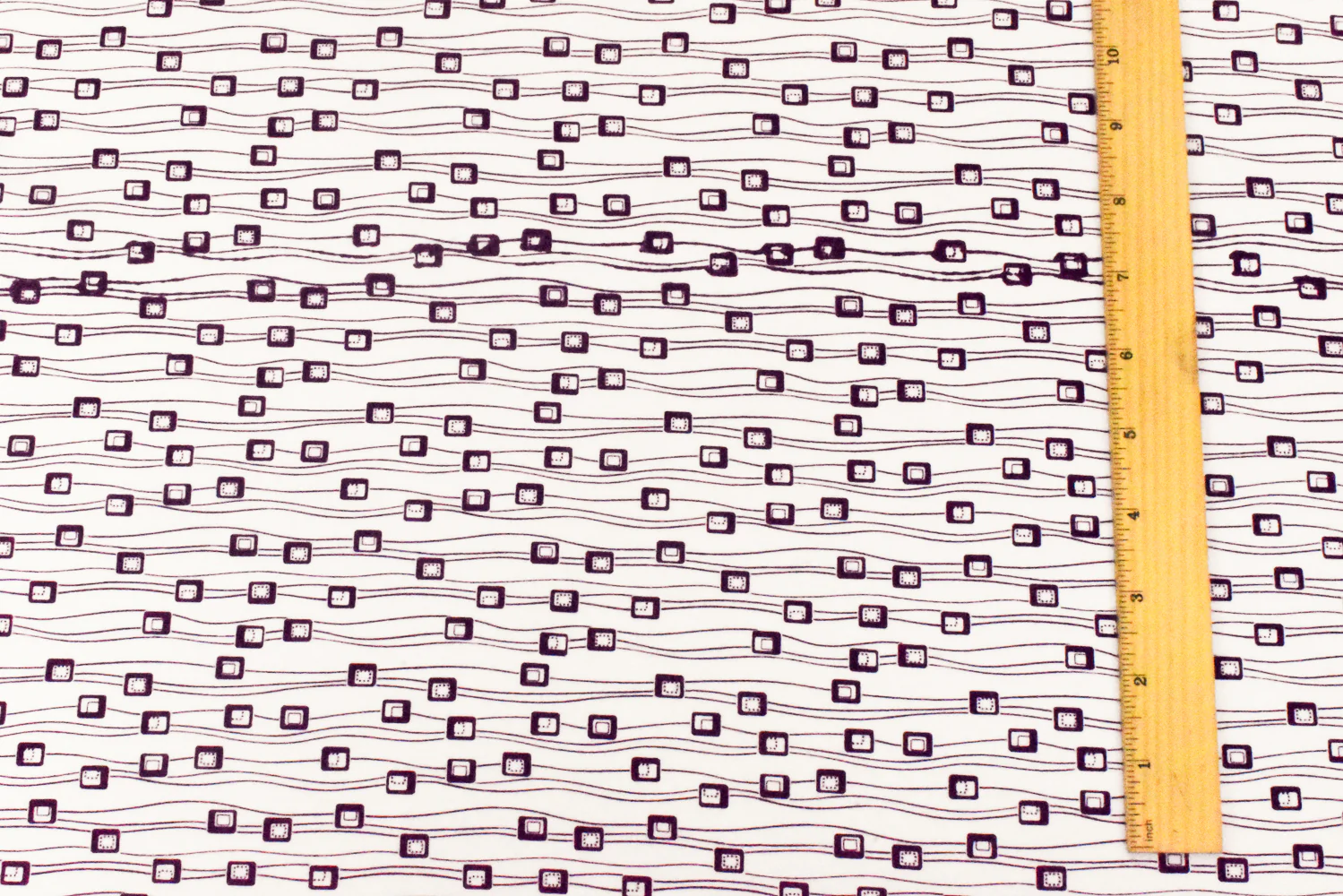 White-Purple Abstract Printed Stretch Spandex Cotton Jersey Knit Fabric - Image 5