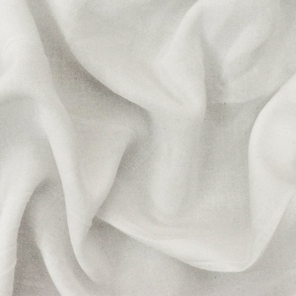 White Rayon Challis Solid Woven Fabric