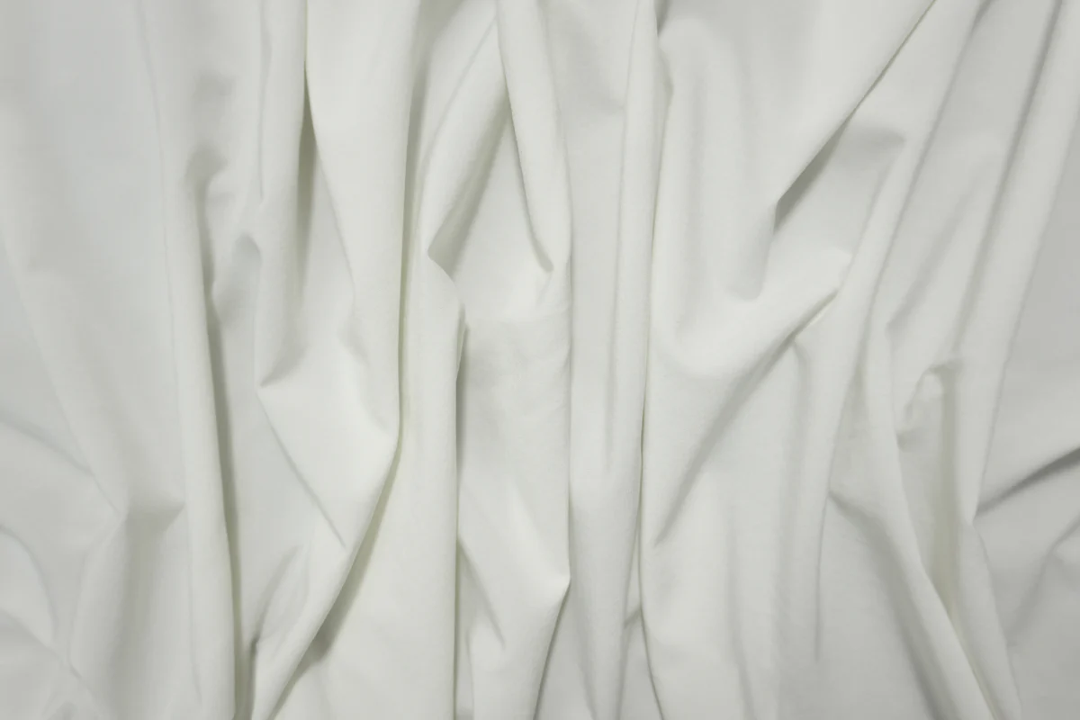 White Super Stretch Matte Charmeuse Satin Woven Fabric - Image 3