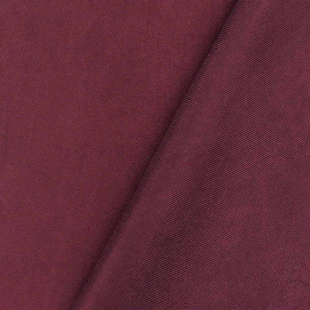 Wine Red Cupro Rayon Washed Twill Woven Fabric - Image 3