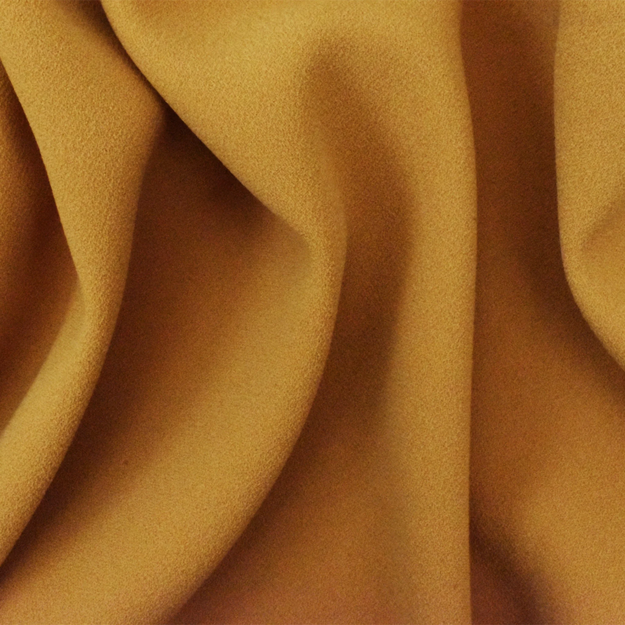 Yellow Famous Designer Poly Double Sided Crepe Woven Fabric