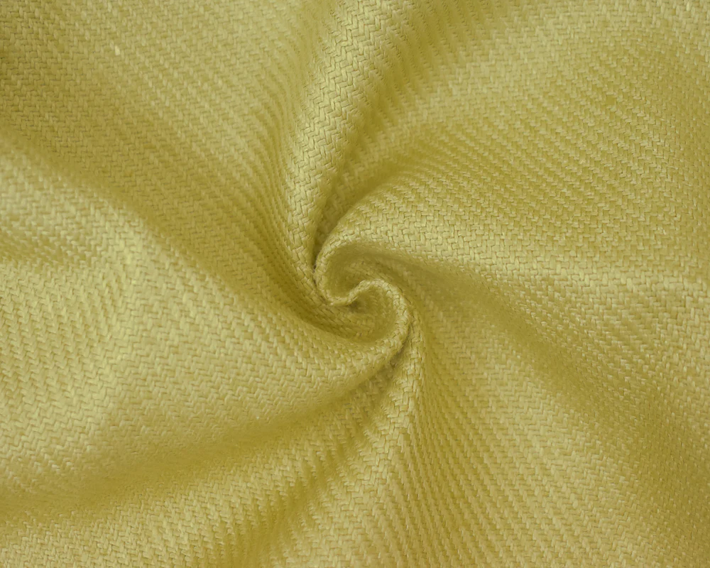 Yellow Moygashel Twill Irish Linen Solid Woven Home Decorating Fabric - Image 2