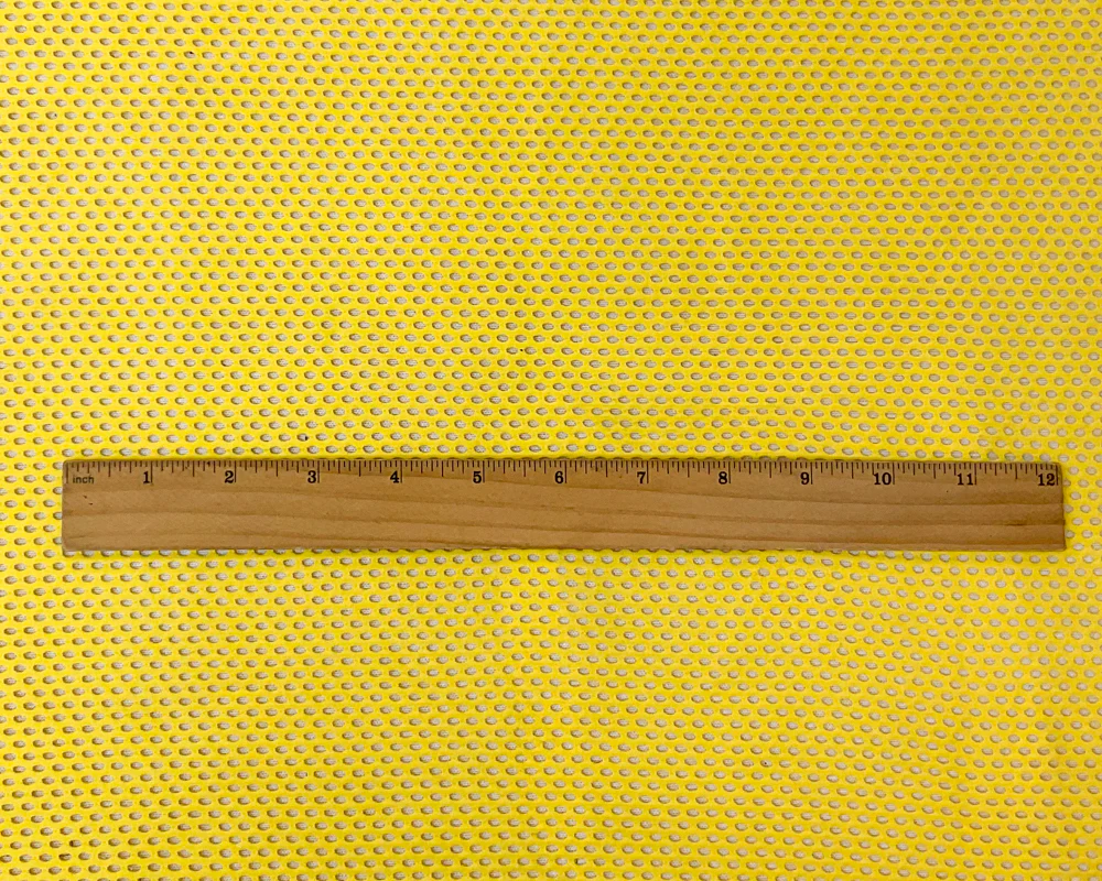 Yellow Nylon Spandex Mesh Net Knit Famous Maker Yoga Fabric - Image 4