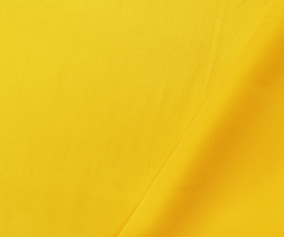 Yellow Poly Stretch Spandex Lamour Solid Satin Woven Fabric - Image 2