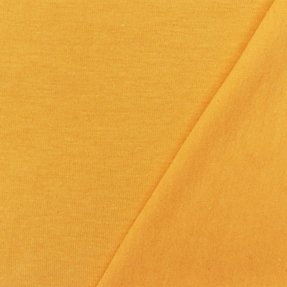 Yellow Solid Stretch Cotton Spandex Jersey Knit Fabric - Image 3