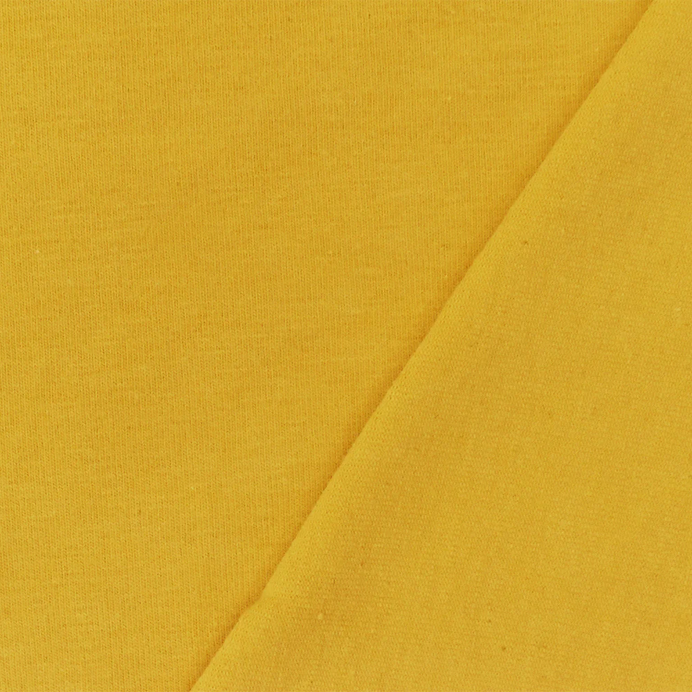 Yellow Solid Stretch Cotton Spandex Jersey Knit Fabric - Image 3