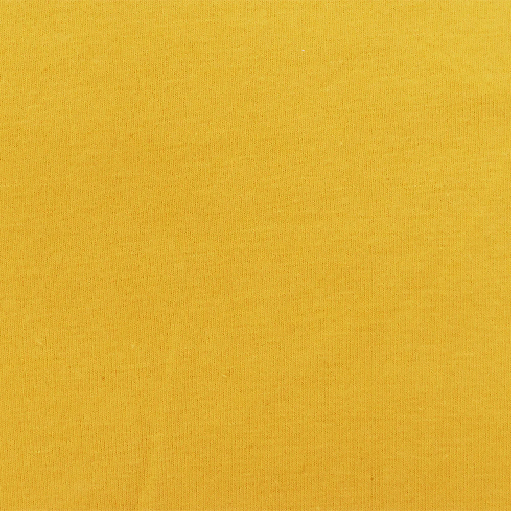 Yellow Solid Stretch Cotton Spandex Jersey Knit Fabric - Image 4