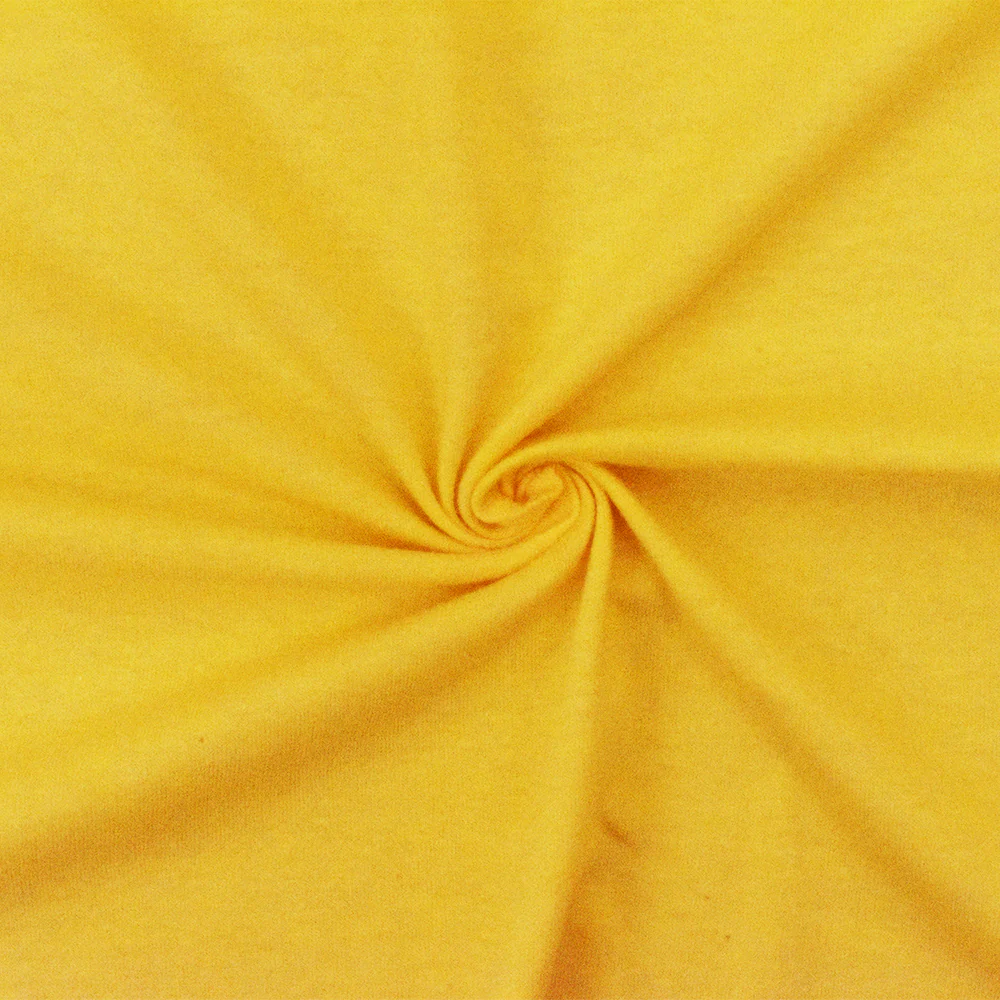 Yellow Solid Stretch Cotton Spandex Jersey Knit Fabric