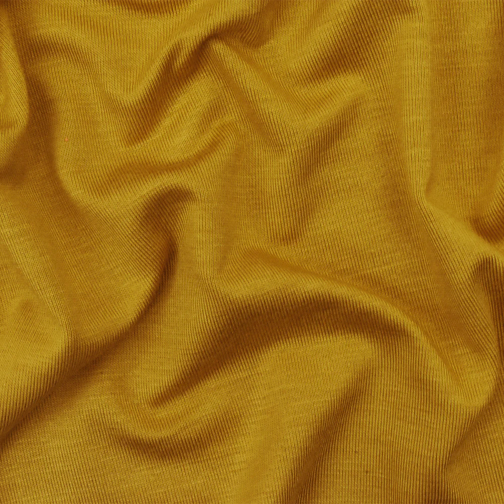 Yellow Solid Stretch Spendex Rayon Modal Jersey Knit Fabric - Image 2