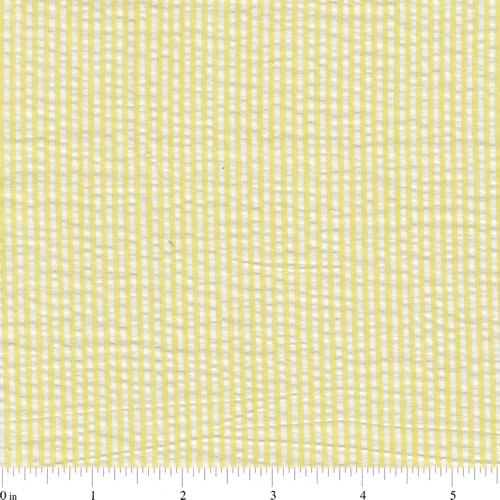 Yellow Stripe Seersucker Fabric - Reorderable